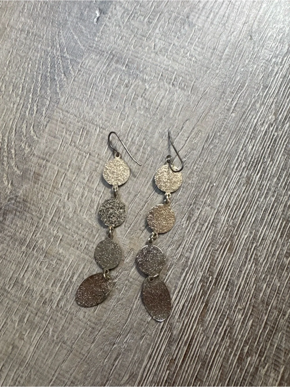 Dainty Gold-Tone Multi Disc Drop Earrings for Women